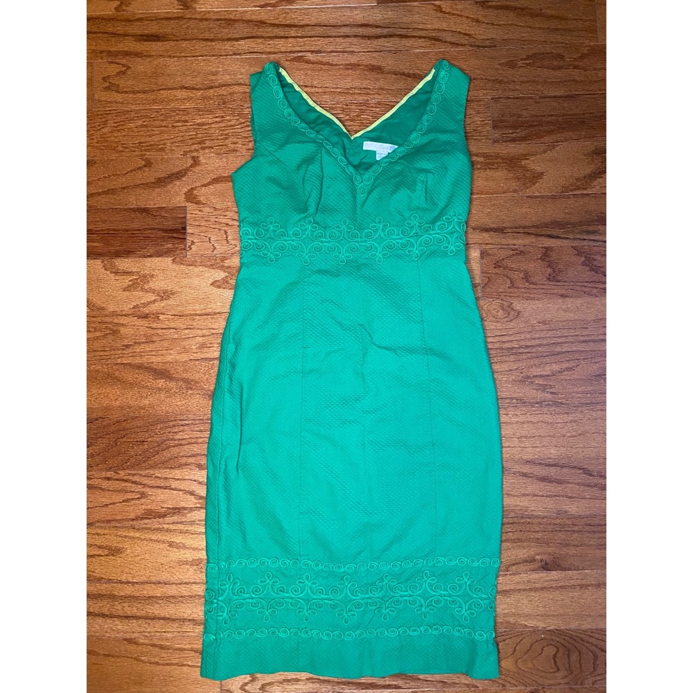 Boden Green Pencil Dress Size 2P‎
